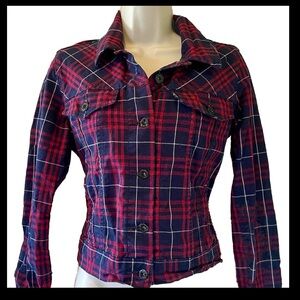 Vintage Levi’s Plaid Cropped Jacket small RARE